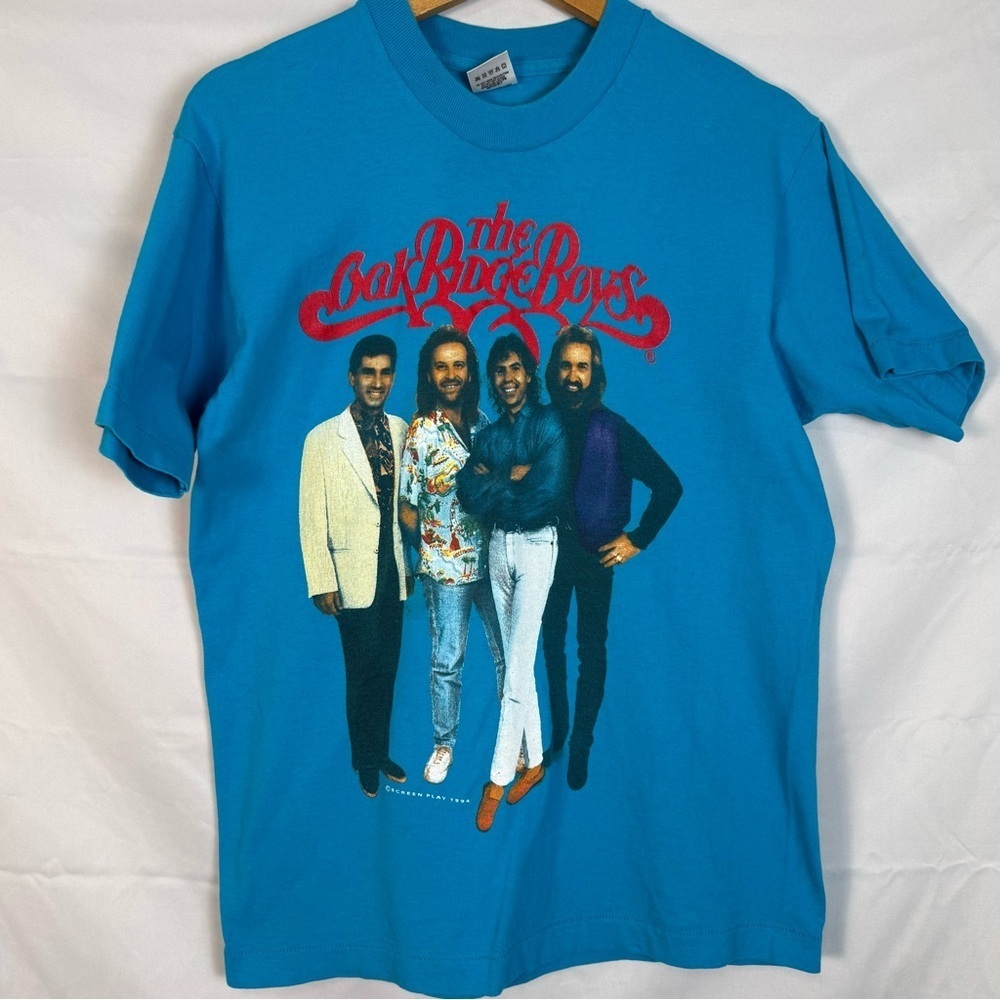 Vintage 1990s The Oak Ridge Boys ORB Single Stitch T-Shirt Size M Blue
